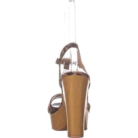 American Rag Womens Jamie Printed Strappy Platforms Brown 7 Medium (B,M) - Picture 5 of 6